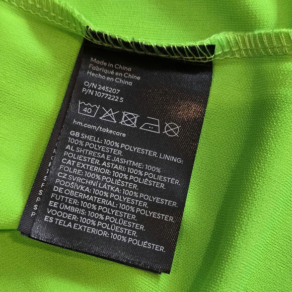 H&M Strappy High Slit Neon Bodycon Dress Sz XS NWT - Picture 4 of 4